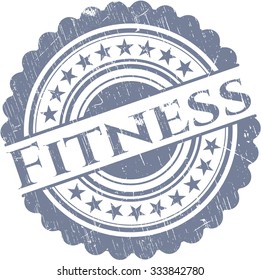 Fitness rubber grunge stamp