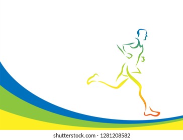 Fitness running man