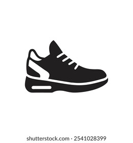 Fitness Running Shoe Icon on white background