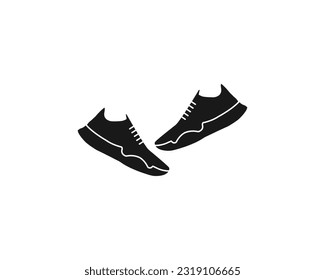 Fitness Running Shoe Icon . Running shoes line and glyph icon, fitness and sport, gym sign vector graphics, a linear pattern on a white background, eps 10. Isolated on a white background. Eps 10.