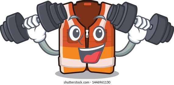 Fitness safety vest isolated in the character