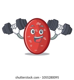 Fitness salami character cartoon style