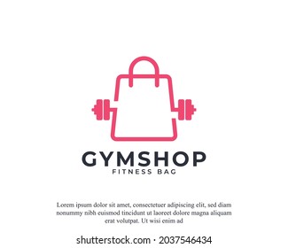 Fitness Sale Icon, Gym Shop Logo Design Vector Template Element