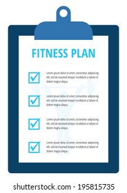 Fitness schedule plan concept in vector