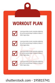 Fitness schedule plan concept in vector