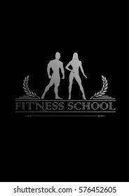 Fitness school emblem