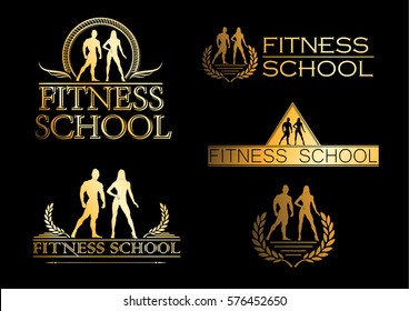 Fitness school emblem