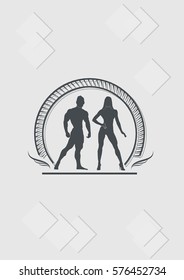 Fitness school emblem