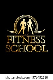 Fitness school emblem