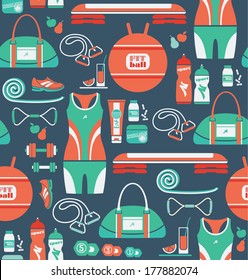 Fitness seamless pattern
