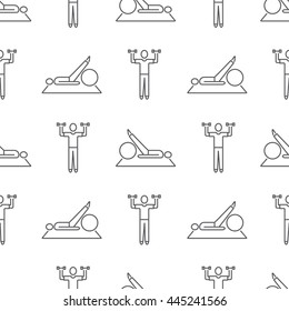 fitness seamless pattern