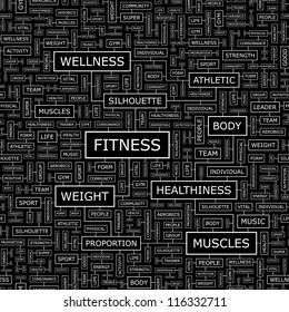 Fitness. Seamless vector pattern.