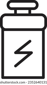 Fitness Shaker Bottle Outline Icon
