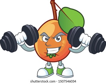 Fitness shipova fruit cartoon character for logo