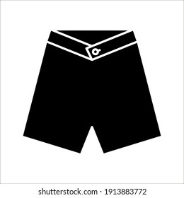 Icono vectorial de los shorts de fitness.ilustración de elemento simple vector plano de un gimnasio editable y concepto de fitness sobre fondo blanco. modificable por color