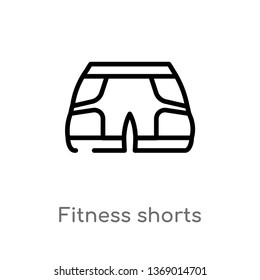 fitness shorts vector line icon. Simple element illustration. fitness shorts outline icon from gym and fitness concept. Can be used for web and mobile