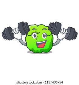 Fitness shrub character cartoon style