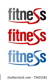 Fitness signs set.