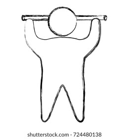 fitness silhouette human weight lifting