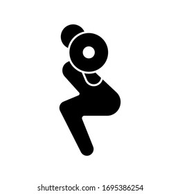 Fitness silhouette icon for Exercise