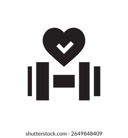Fitness Silhouette icon on whitebackground