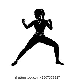 Fitness Silhouette Vector Art Design.