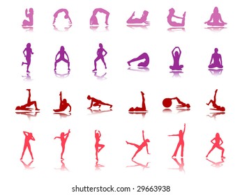 fitness silhouettes