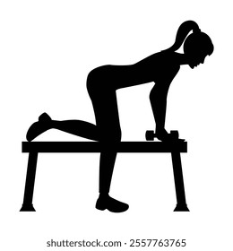 Fitness Silhouettes of Women Icon for Health and Workout Themes