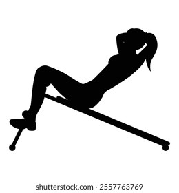 Fitness Silhouettes of Women Icon for Health and Workout Themes