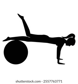 Fitness Silhouettes of Women Icon for Health and Workout Themes