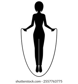 Fitness Silhouettes of Women Icon for Health and Workout Themes