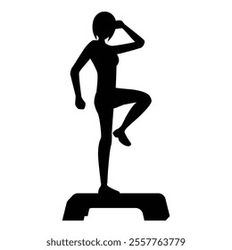 Fitness Silhouettes of Women Icon for Health and Workout Themes