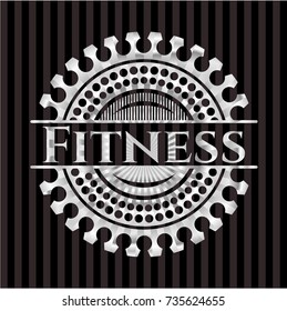 Fitness silver shiny badge