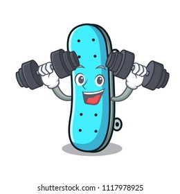 Fitness skateboard character cartoon style