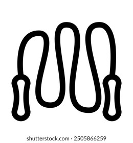 Fitness Skipping rope gain strength and muscles - Flat icon symbol