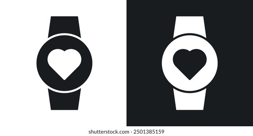 Fitness smart watch icon in solid style