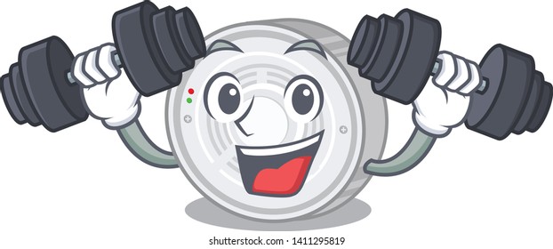 Fitness smoke detector attached the character wall