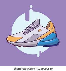 Fitness sneakers shoe vector illustration