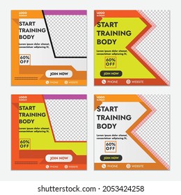 Fitness social media post images