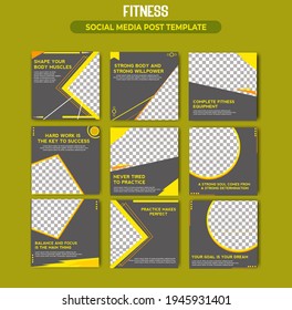 
fitness social media post template 