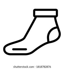 Fitness sock icon. Outline fitness sock vector icon for web design isolated on white background