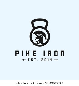 fitness spartan logo design vector illustration