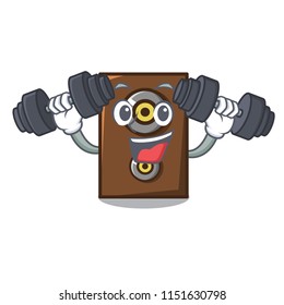 Fitness speaker character cartoon style