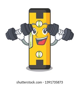 Fitness spirit level isolated in the cartoon