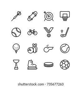 Fitness and sport concept icons