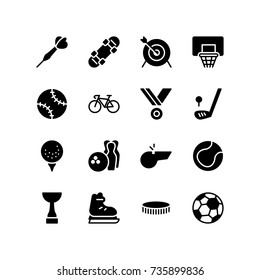 Fitness and sport concept icons