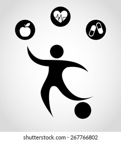 fitness sport design, vector illustration eps10 graphic 