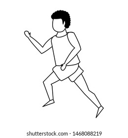 fitness sport exercise lifestyle, man doing stretching for workout, gym and yoga training cartoon vector illustration graphic design