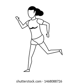 fitness sport exercise lifestyle, woman doing stretching for workout, gym and yoga training cartoon vector illustration graphic design