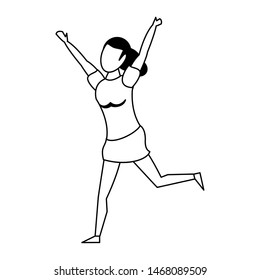 fitness sport exercise lifestyle, woman doing stretching for workout, gym and yoga training cartoon vector illustration graphic design